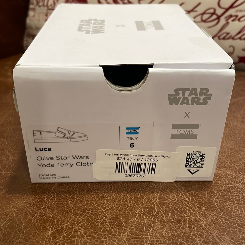 New Star Wars X TOMS Baby Yoda Terry Cloth slip-ons.
